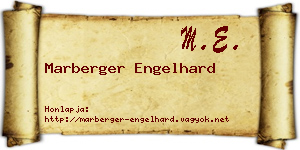 Marberger Engelhard névjegykártya
